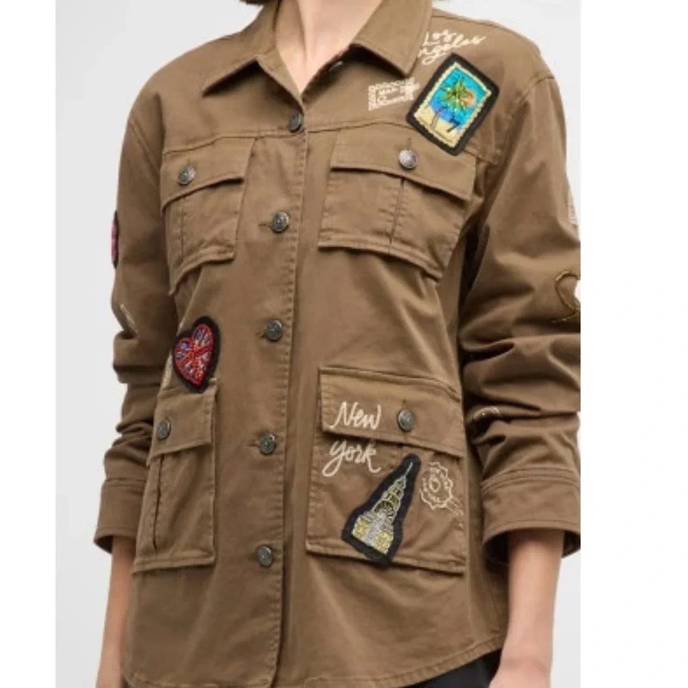 NWT CINQ A SEPT ALL AROUND THE WORLD VERA EMBROIDERED PATCH JACKET IN SIZE MED - Picture 2 of 6